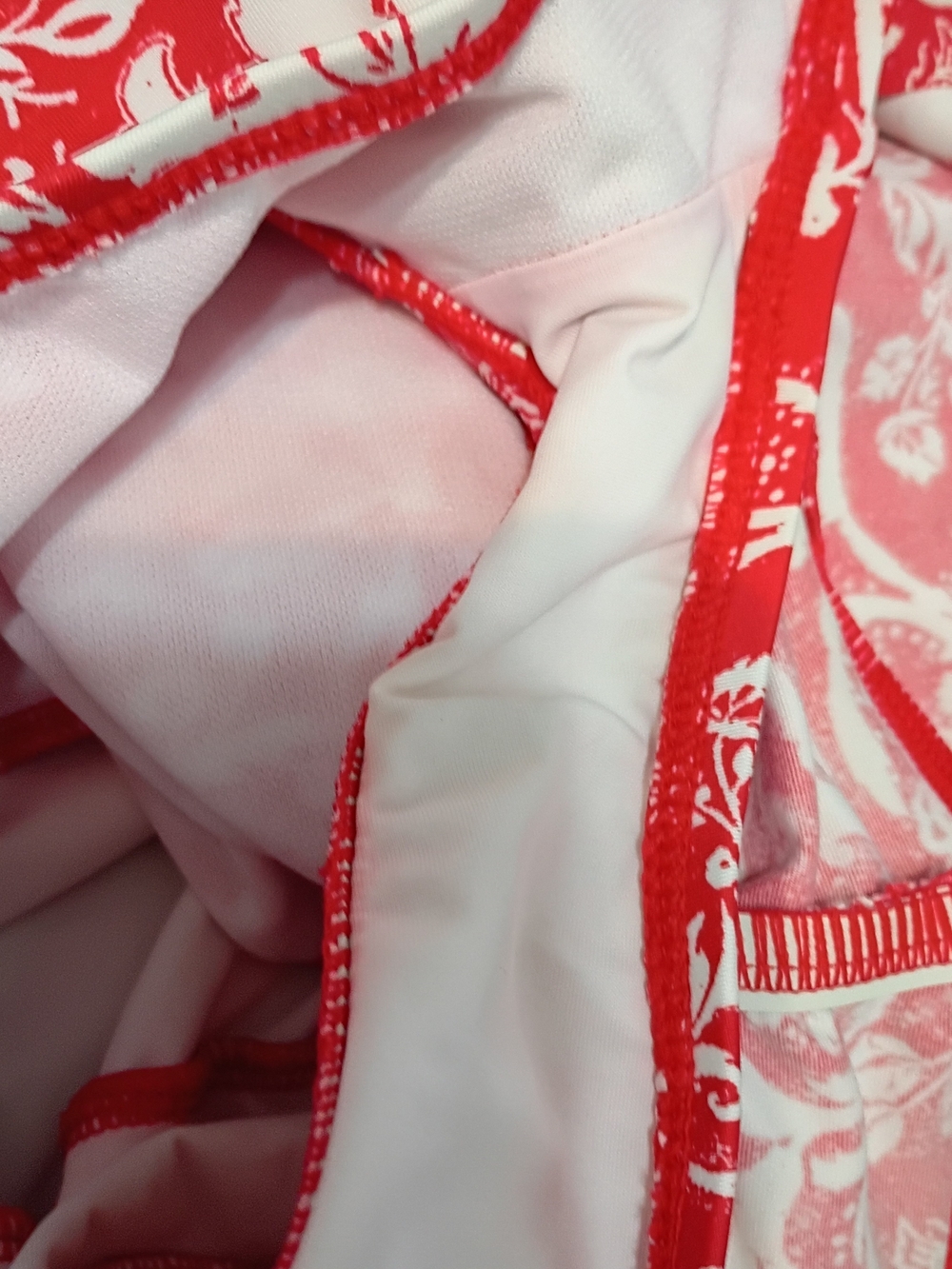 Kenneth Cole Red/White One Piece Bathing Suit - size M - Picture 6 of 7